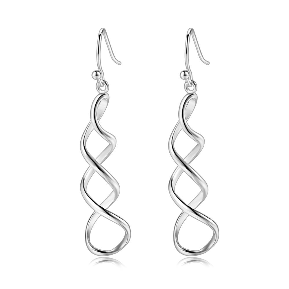 

Spiral Drop Earrings For Women Simple Style Rose Gold Color Fashion Jewelry Party Gift KC156 KC157