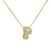 Luxury Zircon 26 English Letter Pendant Necklace for Women Gold Plated Stainless Steel Chain Fat Alphabet Hip Hop Necklace
