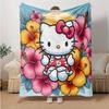 1pc Hello Kitty in Tropical Paradise Blanket Soft Warm Throw Blankets for Home Decor Gift, Living Room, Travel, Camping, Car Blankets, Beach, Office N