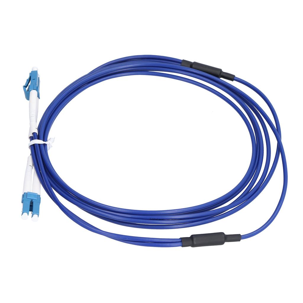 Optical Fiber Patch Cord Armored Jumper Single Mode 2 Core Optic Cable LC UPCLC UPC Blue(5meter )