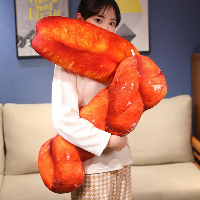 Creative Simulation Fritters Twist Throw Pillow Plush Toy Home Sofa Pillow Cushion Girl Soothing Doll