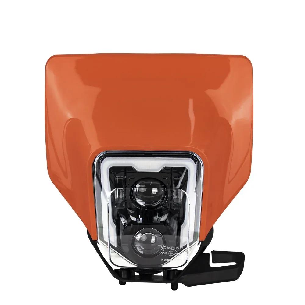 Motorcycle Headlight For Husqvarna TE150 TE150i TE250 TE300 TE300I LED Headlight W/ High Low Beam DRL Head Lamp Side Mount