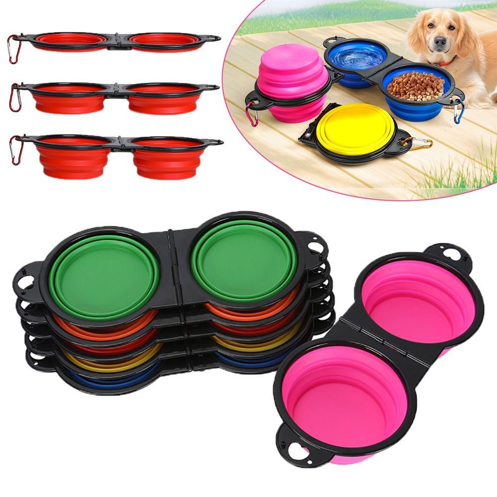 Collapsible Foldable Dog Bowl TPE Puppy Food Container Portable Dog Feeder Dish  Dog