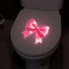 Luminous Pink Bow-shaped Wall Sticker for Bathroom Decoration and Beautification