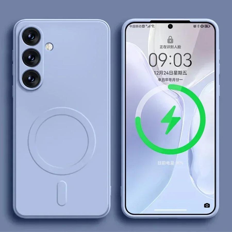 For Magsafe Liquid Silicone Magnetic Wireless Charge Case For Samsung Galaxy S26 S25 S24 Ultra S23 S22 S21 A55 A15 A35 A05 Cover