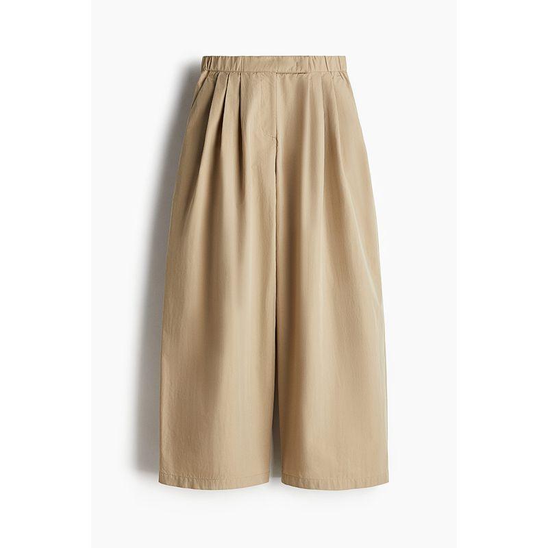 

HM Women Casual Pants 2025 Summer New Loose Trousers 1281147 Beige 160/72(S)