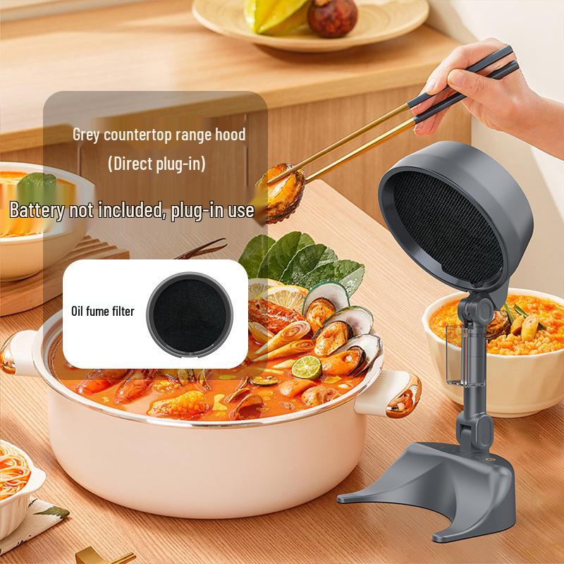 Foldable Multi-Functional Desktop Air Purifier & BBQ Hot Pot Fan