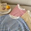 2025 Summer Kids' Striped Round Neck T-Shirt - Mosquito-Proof, Cool & Trendy for Boys & Girls