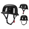Motorcycle Helmet Carbon Fiber Half Helmet German Soldier Helmet Retro Helmet Pedal Cruise Motorcycle Riding Helmet