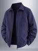 Men's Windproof Lapel Coat: 2025 New Style Solid Color Loose Casual Business Jacket for Spring & Autumn