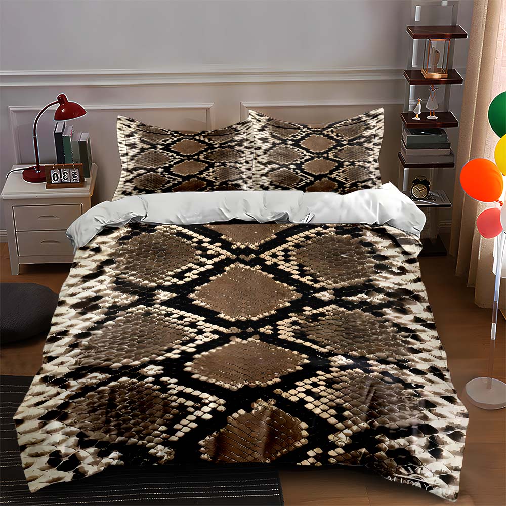 

Snake-scale diamonds. Bedding Duvet cover sets Duvet covers Pillowcases gifts (1 * Duvet Cover 2 * Pillowcases, without duvet insert) 135x200cm
