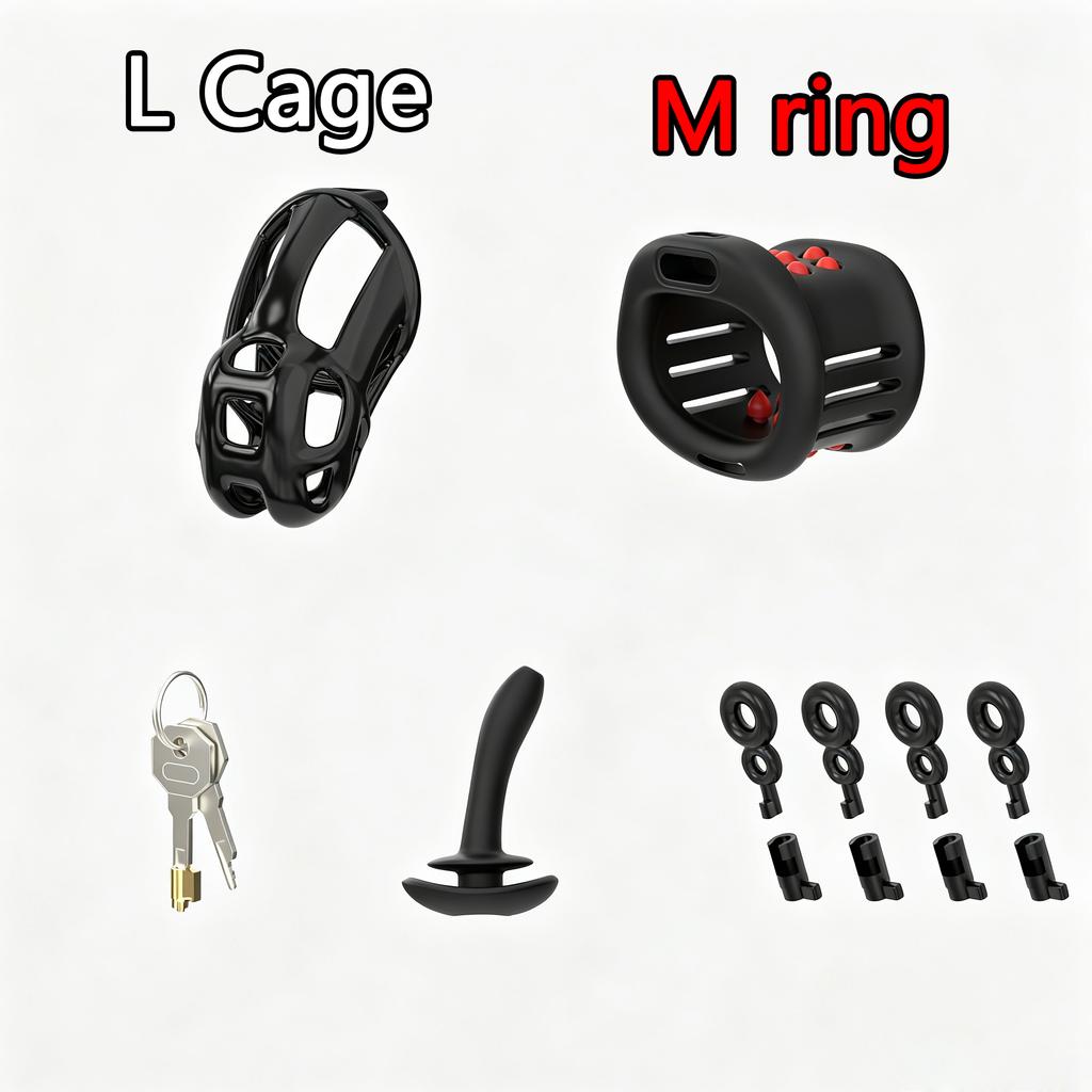 Male Chastity Cage Chastity Lock with Cock Rings for Beginner Sissy Chastity Belt BDSM Abstinence Peins Plug Fetish Sex Toys 18+