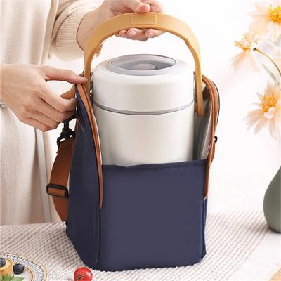 Neue runde thermische Lunchbox-Tasche, wasserdicht, isoliert, Lebensmittel-Tragetasche für Kinder, hält frisch, Kühlertasche, tragbare Bento-Aufbewahrungstasche