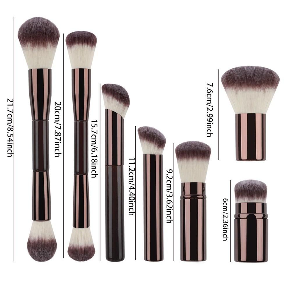 New Soft Seamless Finish Brush Artificial Fiber Natural Makeup Tool Smooth Double Head Powder Brush Makeup Brush