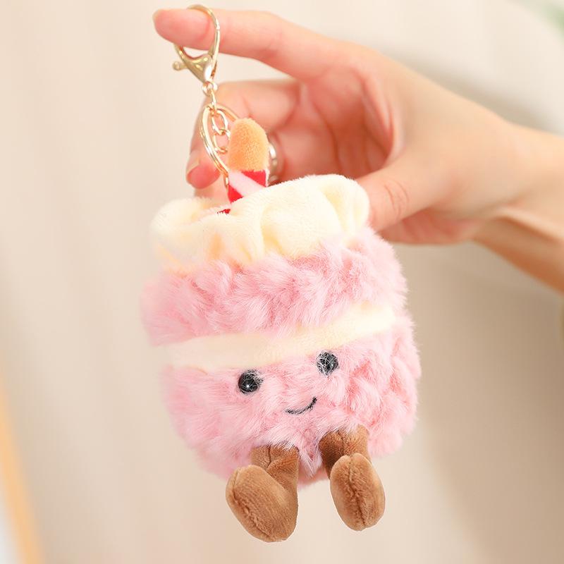 Bonsai Succulent Keychain Plush with Tulip Pendant - Cute and Fun Home Accessory