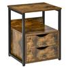 Industrial Side Table With Drawer Sofa Table Bedside Cabinet With Storage Shelf Slim Nightstand For Living Room Bedroom