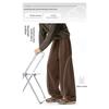 American contrasting color embroidered sports casual pants men's autumn profile scimitar pants retro loose long pants