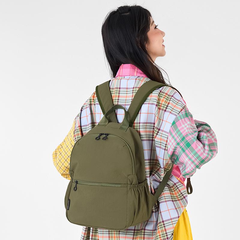 

Solid Color Backpack Women s Large Capacity Lightweight Travel Backpack хакі