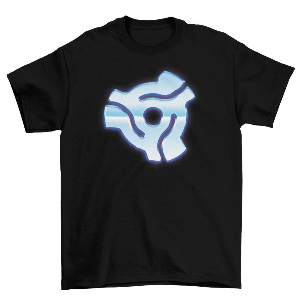 

Адаптер для виниловых пластинок Мужская футболка Проигрыватель LP Музыка 45 об/мин Футболка L