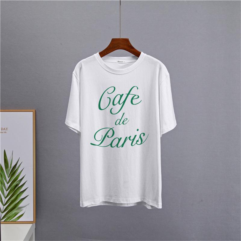 Shellsuning Mode-T-Shirts mit Buchstaben-Aufdruck für Damen, übergroß, 100 % Baumwolle, Basic-T-Shirts, Streewear-Mädchen-Top, koreanisches, schlichtes Gothic-Softtop