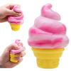 Mini Ice Cream Cone Squeeze Toy Cute TPR Stress Relief Fidget for Kids Adults Soft Slow-Rising Decompression Gadget for Anxiety Boredom Novelty Party