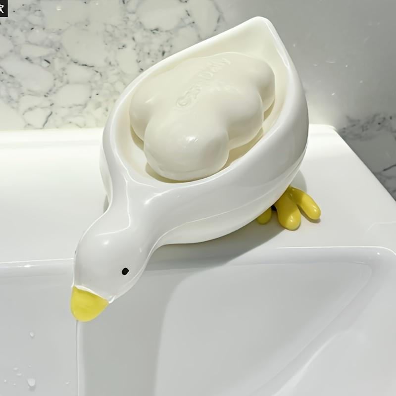 1PC Self-draining Teal-shaped Soap Tray, Cute Waterfall Design Soap Tray for Easy Cleaning and Storage