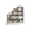 Simple Bookshelf Storage Rack Display Stand Book Organizer Creative Modern Home Decor Bookcase Trapezoid Book Shelf with Fence