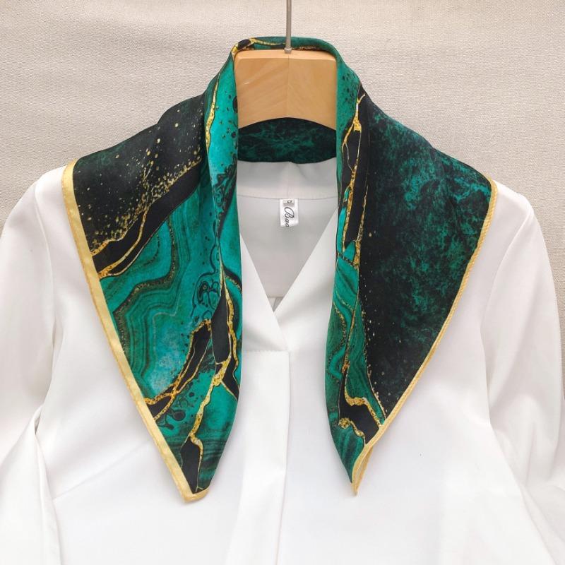 

Весенне-летняя новинка, универсальный шелковый платок женский [узор Хуа] высококачественный шелковый платок из атласа тутового шелкопряда, квадратный платок 53