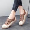 Damskor för vår och höst, koreansk stil, enkelskor med mjuk sula och kardborreband