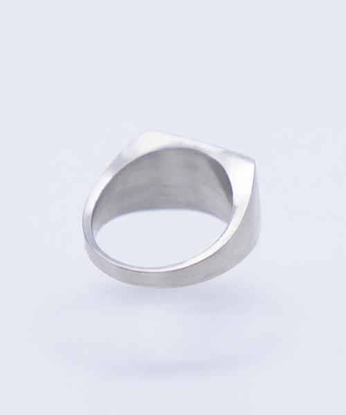 Bonbeau Double Plating Gold Heart Signet Ring Gold Heart Bold Ring (Type B)