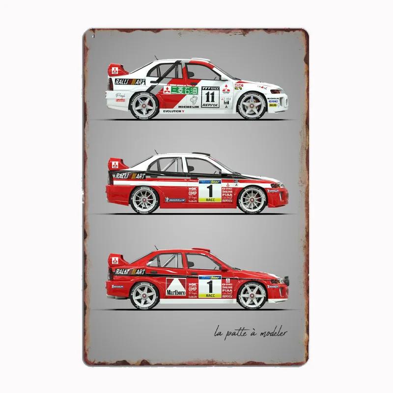 

Lancia Classic Sports Quattro S1 Раллийный автомобиль Чертежи Металлическая табличка Постер Клуб Дом Спальня Бар Жестяная вывеска Декор комнаты Настенный декор 20x30cm（7.8x11.8inch）