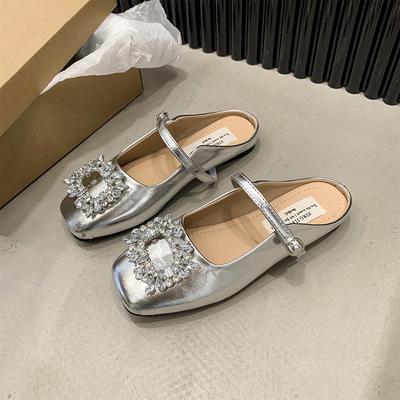 Hochwertige, modische Damenschuhe, lässig, bequem, weiche Sohle, flache Schuhe, Frühling, einfarbig, rutschfeste Strass-Damenschuhe