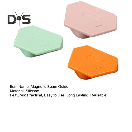 3Pcs Magnetic Seam Guide Easy Adjustment Reusable Multifunctional Polygonal Hemmer Guide with Scale Sewing Accessory