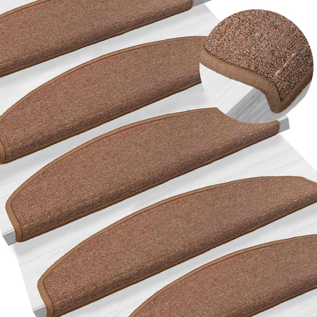 Self Adhesive Stair Protectors 15 pcs Brown 80 x 24.5 x 3.5 cm
