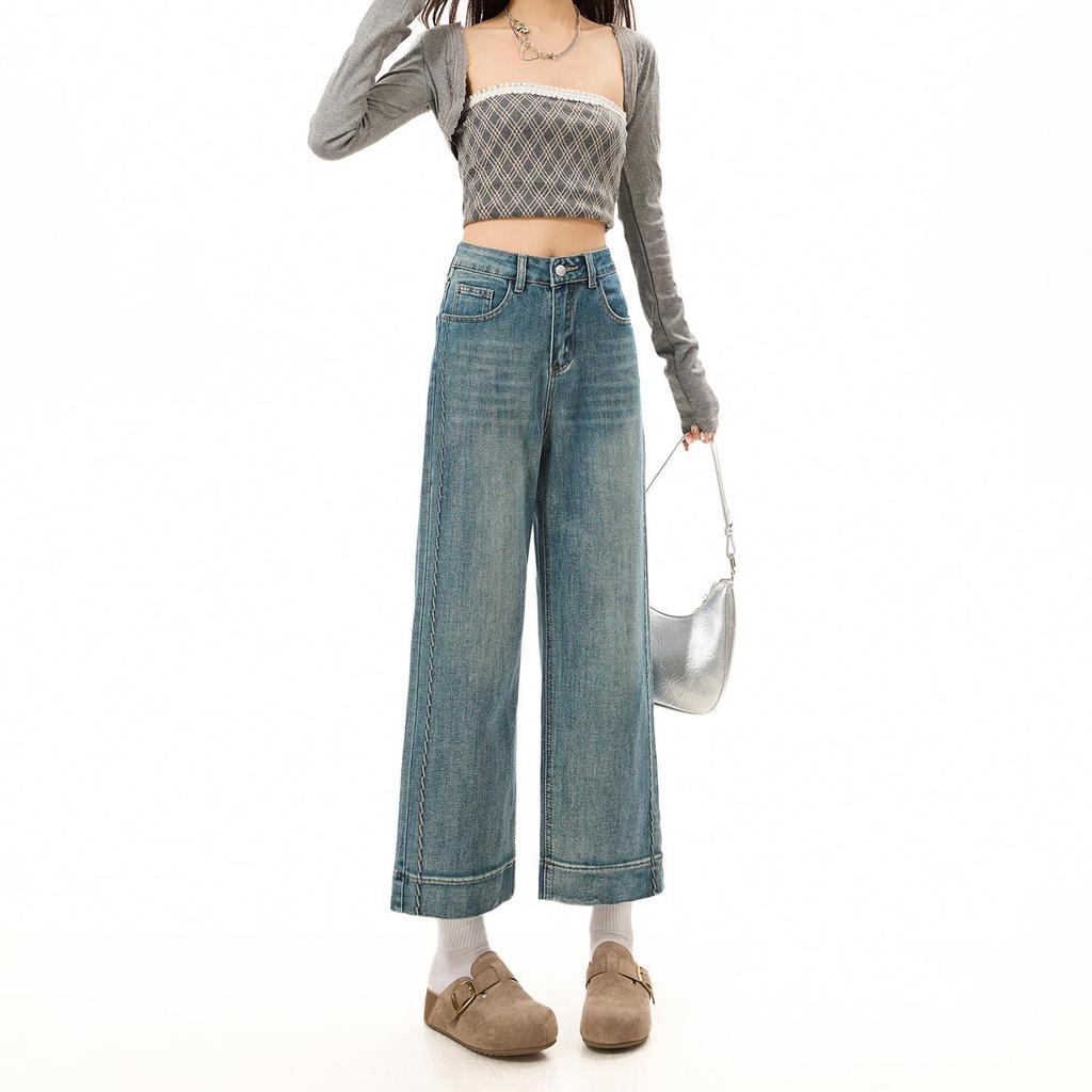 Women's Petite Retro Cropped Wide-Leg Jeans - Spring/Summer 2026