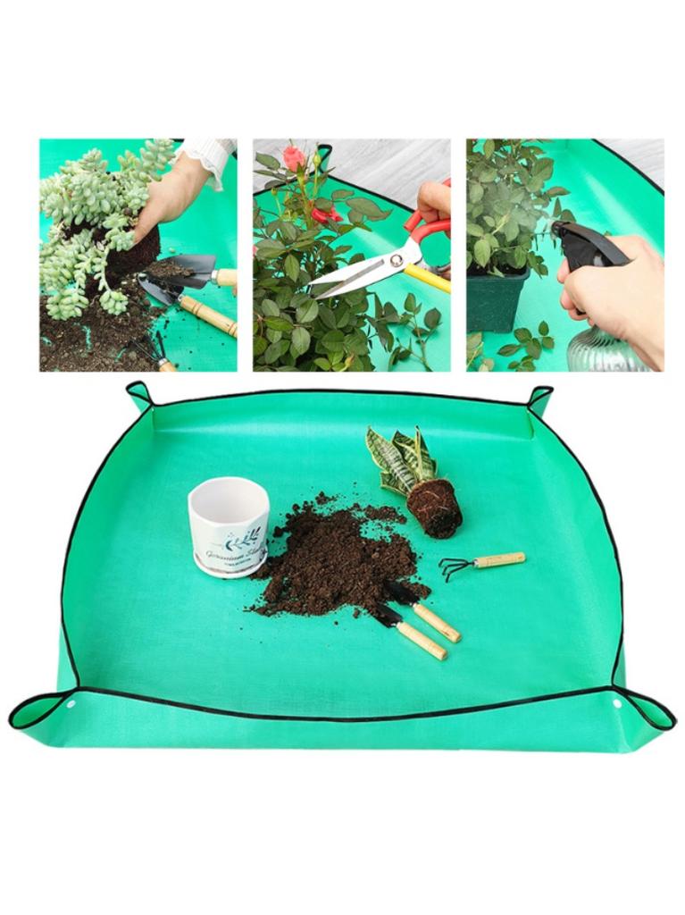 50-100mm Gartenmatte PE Quadratische Pflanzenunterlage Wasserdicht für Umtopfen Blumentöpfe Anzuchtmatte Garten Umtopfen Schmutzabweisende Plane