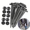 5/30/150SET Self-Locking Cable Tie Clip Heart-shaped Pin Black Universal Fastening Cable Tie