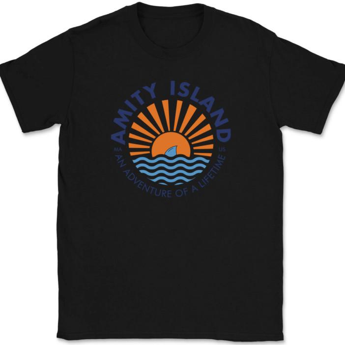 

Amity Island Adventure of a Life Time T-Shirt Tee Funny Shark Movie Gift L