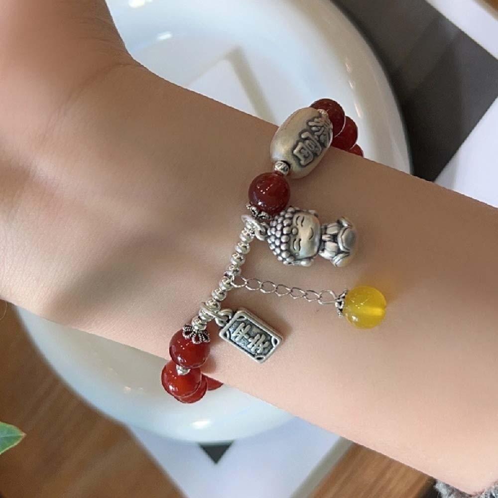 Chinese Style New Year Bangle Blessing Accessories Women's Wrist Jewelry  Friends