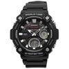 CASIO World Time Telememo Quartz Watch Black Overseas Model [Casio] Analog-Digital AEQ-120W-1AV Men's [Used]