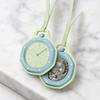 Orologio da tasca ottagonale colorato, Orologio analogico al quarzo meccanico, Orologio da tasca con cassa traforata con cinturino in ecopelle per uomo donna
