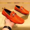Fashion Leather Men's Casual Shoes Luxury Brand Mens Loafers Slip On Driving Shoes All-match Men Flats Fashion Men Designer Dress Shoes
