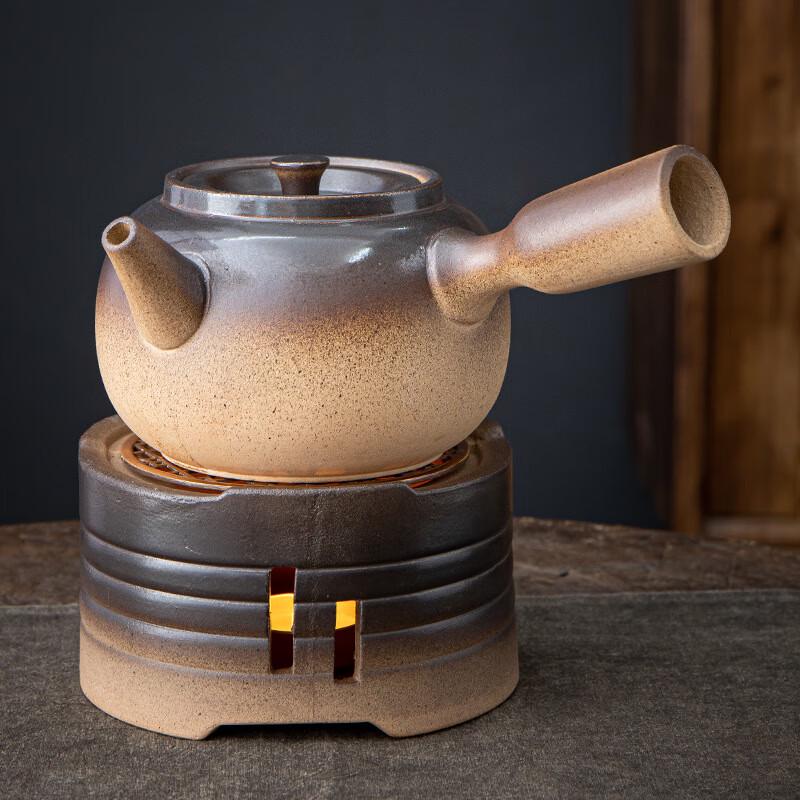 Ретро-набор для подогрева чая из грубой керамики Shangqi