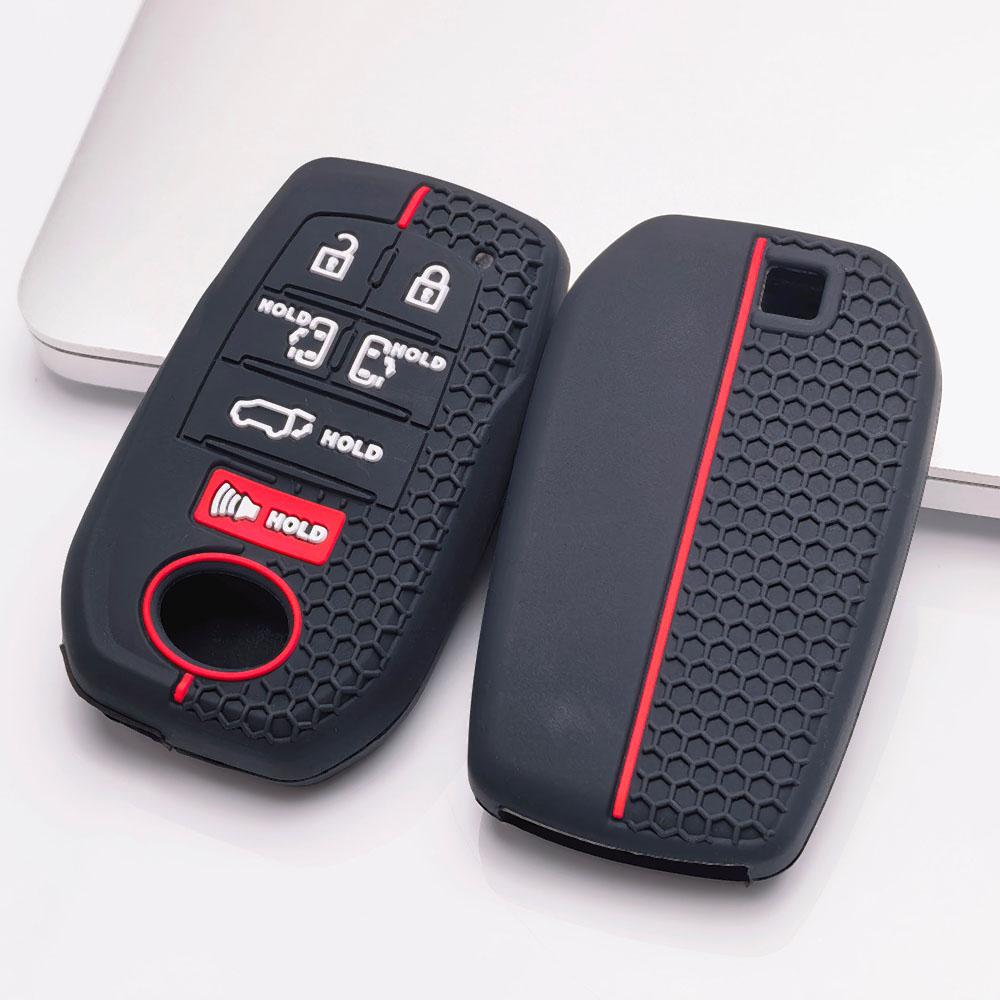 Premium Honeycomb Silicone Smart Key Cover Fit Toyota Sienna Highlander Venza Grand Highlander Anti-Scratch Guard Shockproof Protection