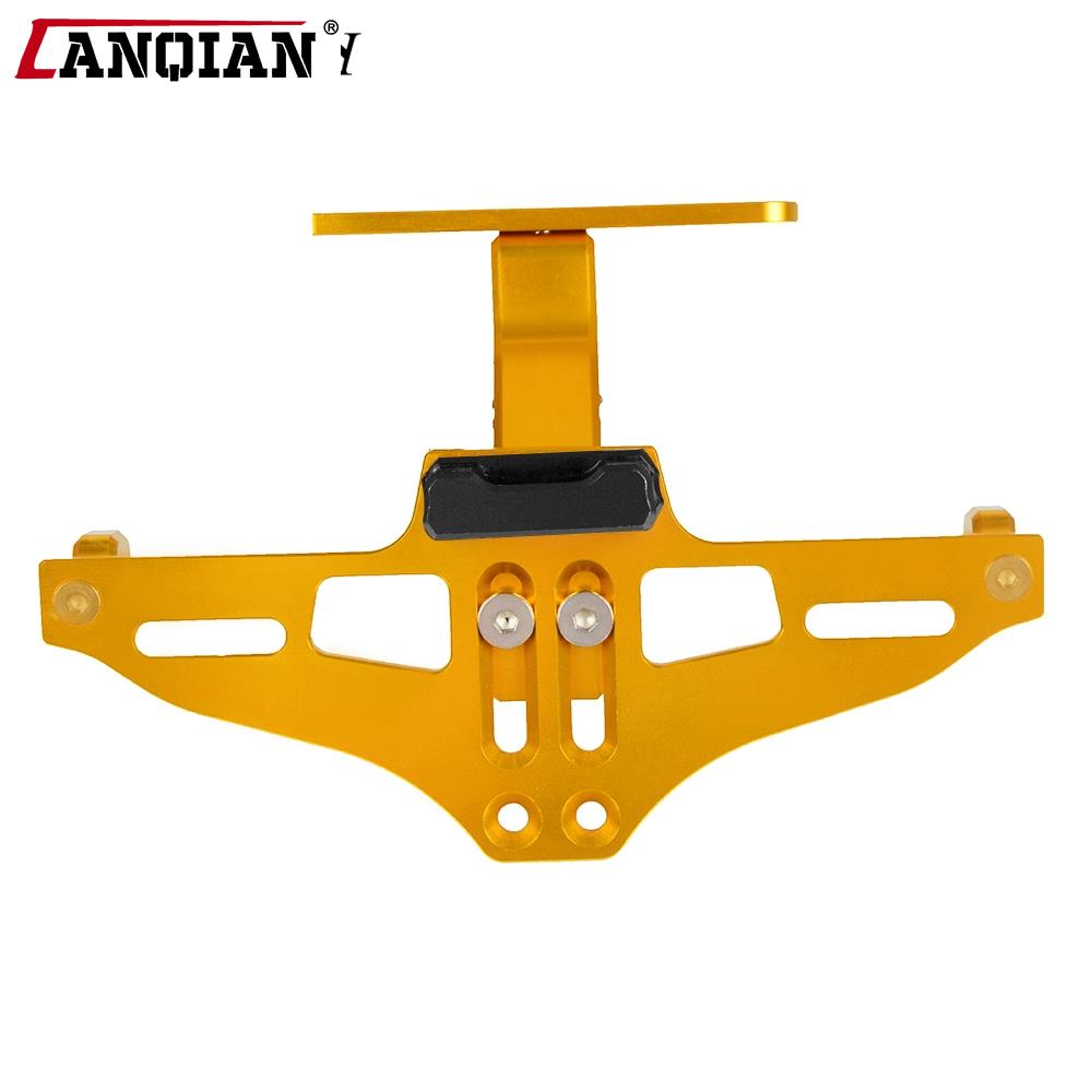 Universal Motorcycle License Plate Bracket With Light For Plate FOR KAWASAKI  Z650 Z1000SX Z900 Z900RS NINJA 650 VERSYS 650