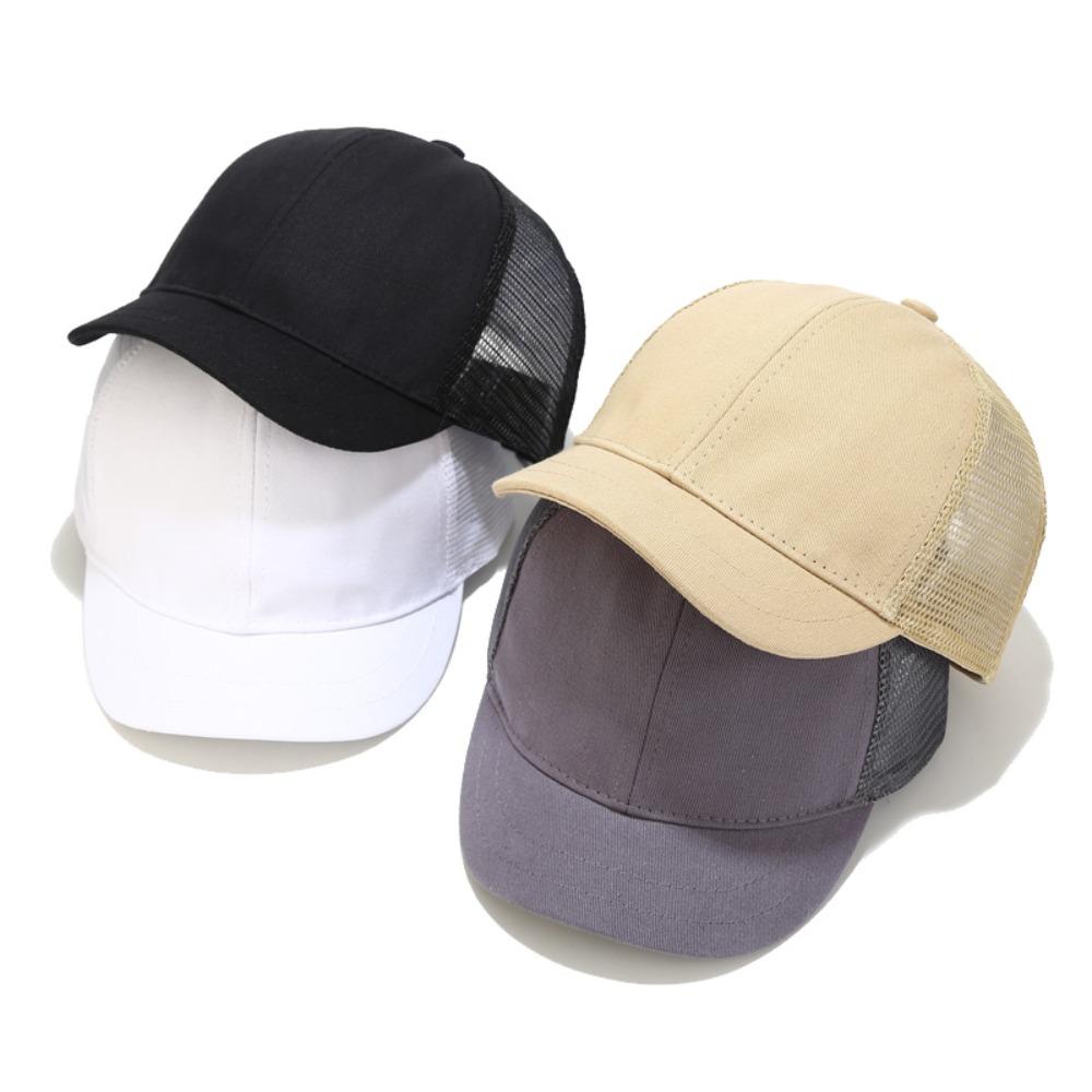 

Breathable Summer Baseball Cap Cotton Unisex Sunscreen Hat Fashion Mesh Peaked Cap Men темно-сірий колір
