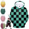 Weicher Demon Slayer Kimetsu No Yaiba 3D-gedruckter Hoodie für ultimativen Komfort**