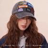 And Women American Street Style Embroidered Letter Prints Flag Baseball Caps Sun Protection Personalized All-Match Broken Peaked Hats Trendy Ins