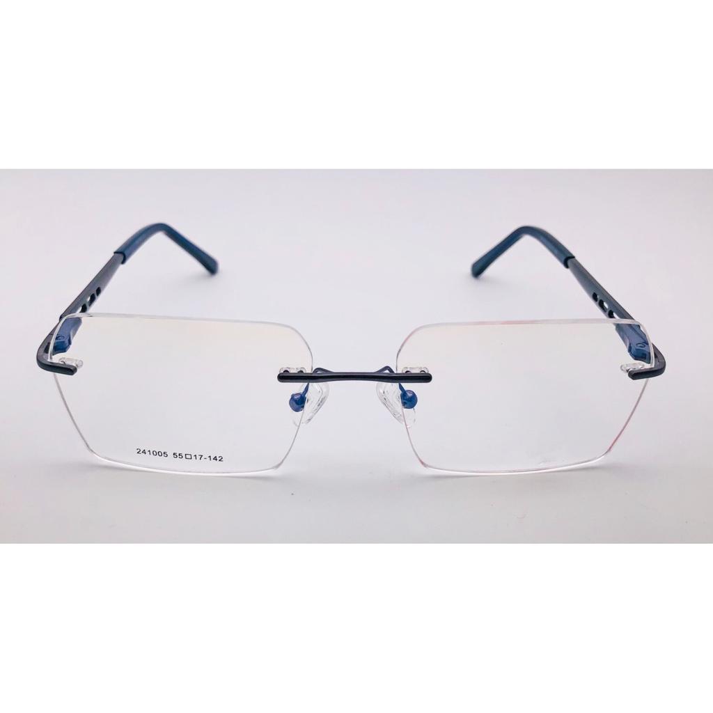 RSINC Unisex Rimless Metal Frame Fashion Tom Gun Blue 55-17-142 IB-12 B0DK52FMMC