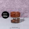 Acacia Wood Lid Glass Airtight Storage Jar for Honey or Bird's Nest